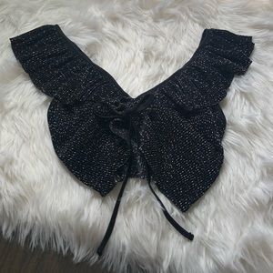 Polka Dot Pleated Ruffle Top